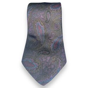 Vintage Givenchy Monsieur Paisley Silk Tie - Deep Purple Elegance